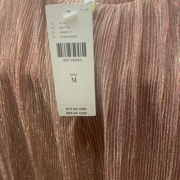 Anthropologie Rose Gold Shimmer Sleeveless Top - Picture 3 of 3
